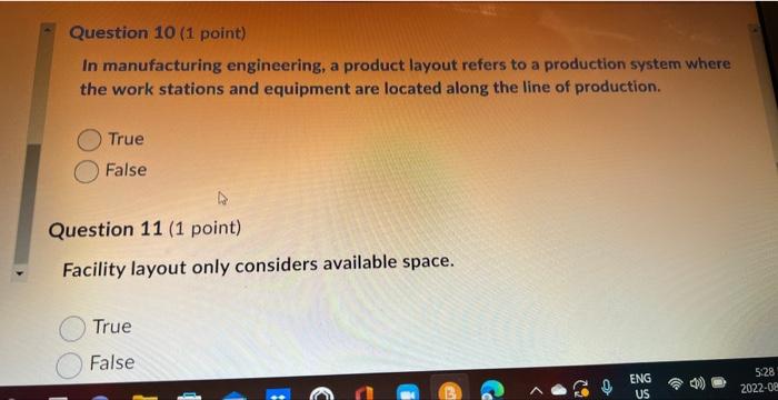 If the facilities are arranged optimally,