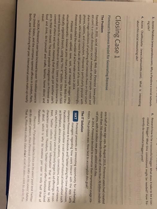 HULI 3. Access Pandora (www.pandora.com). Why is