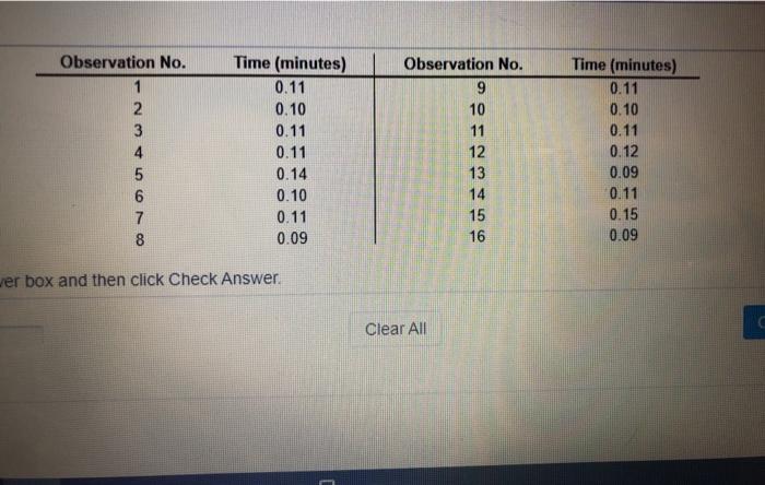 .128 is not correct Observation No. 1 2