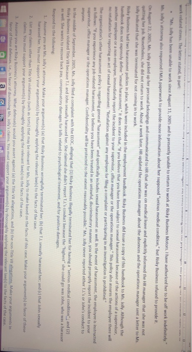 note; This is a lengthy scenario so please make