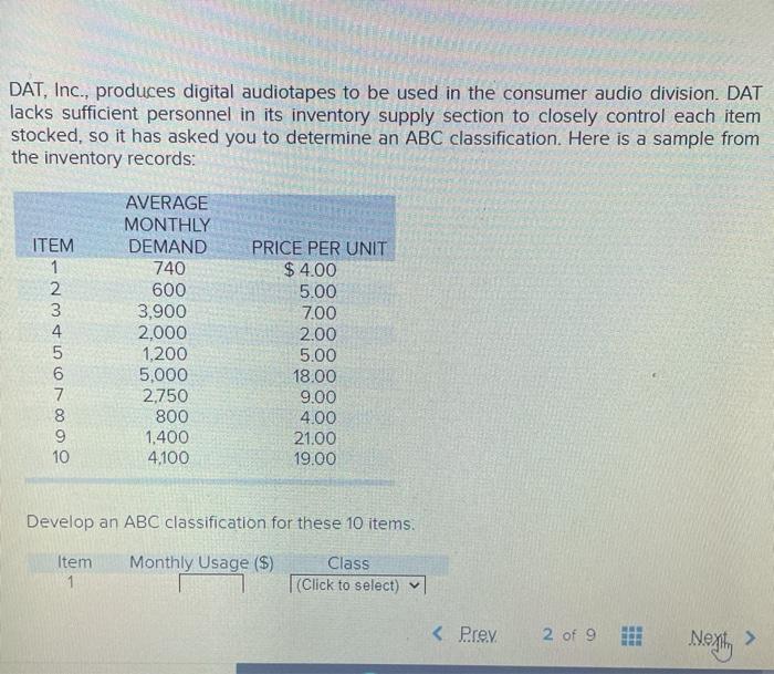 DAT, Inc., produces digital audiotapes to be used