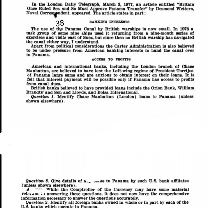 In the London Dally Telegraph, March 3, 1977, an