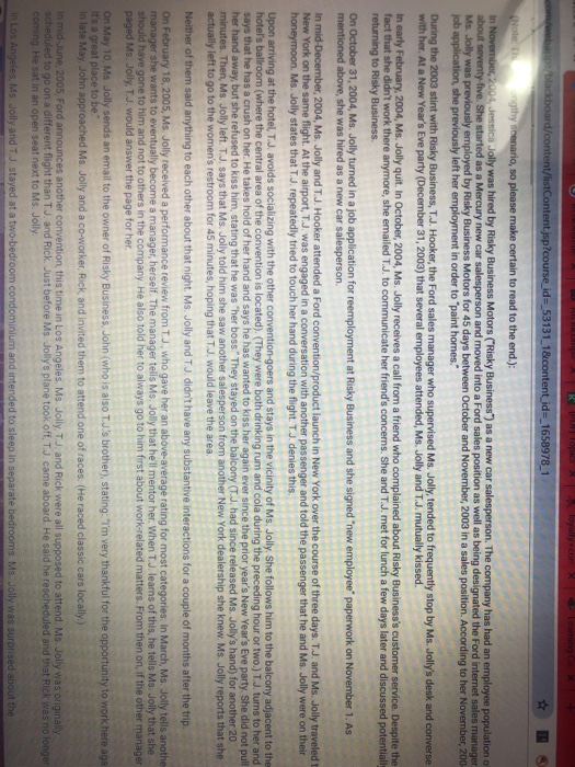 note; This is a lengthy scenario so please make