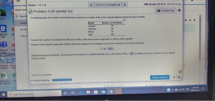 Mylab Oper MainM 0 0 Assign Do Hor Score: 1 of 1