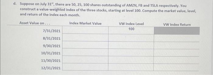 answer D 100 d. Suppose on July 31", there are