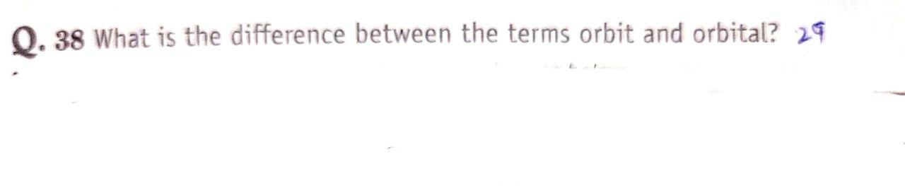 Q. 38 What is the difference between the terms