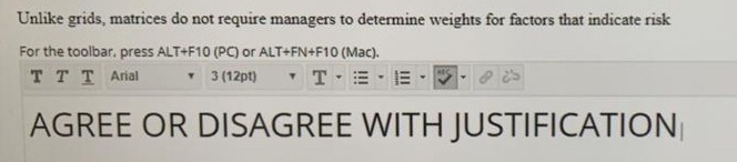 Unlike grids, matrices do not require managers to
