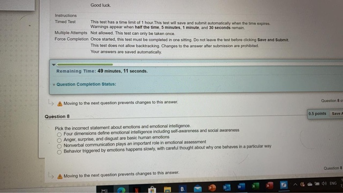 Good luck Instructions Timed Test This test has a