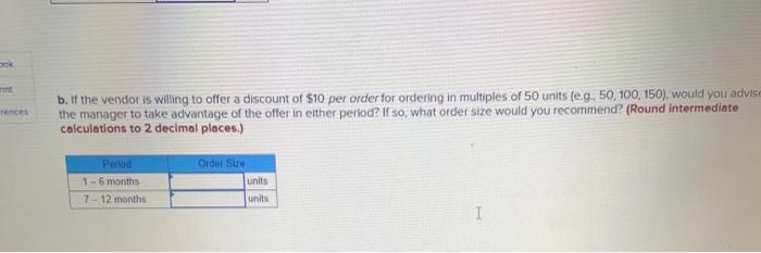 A manager receives a forecast for next year.