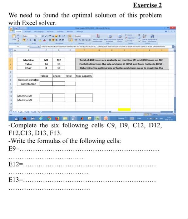 operation research Exercices A cargo plane has