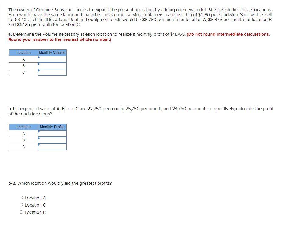 The owner of Genuine Subs, Inc., hopes to expand