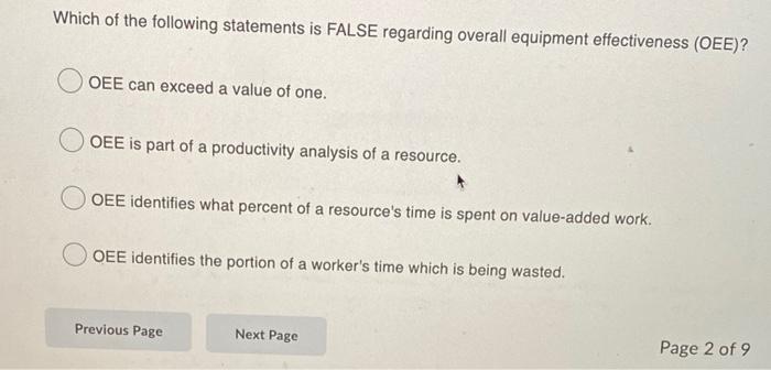 Which of the following statements is FALSE