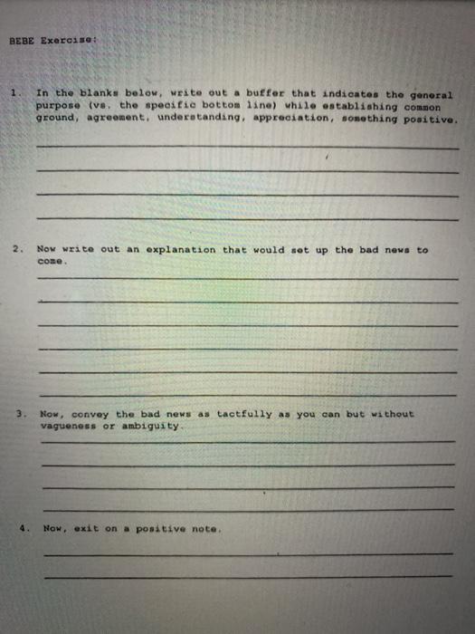 15. Rewrite the following ineffective adjustment