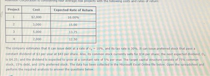 HU os considenng tour average-nsk projects with