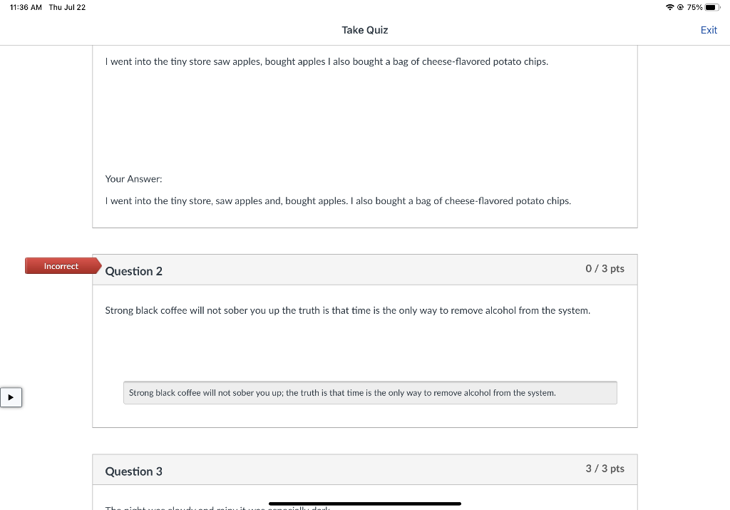 Strong black coffee will not sober you up the