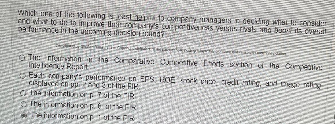 Which one of the following is least helpful to