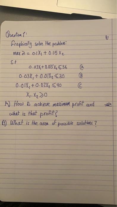 as soon as possible please. Question to