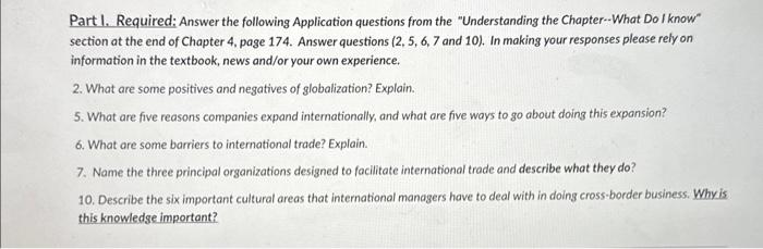 Part 1. Required: Answer the following