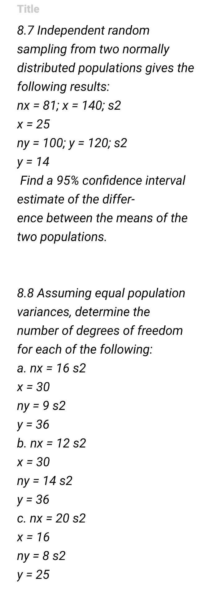 cc b Title 8.7 Independent random sampling from