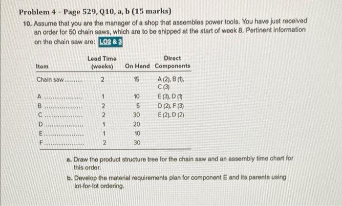 Problem 3- Page 483, Q12 (use the excel template