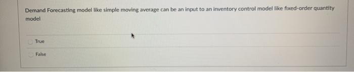 Demand Forecasting model like simple moving