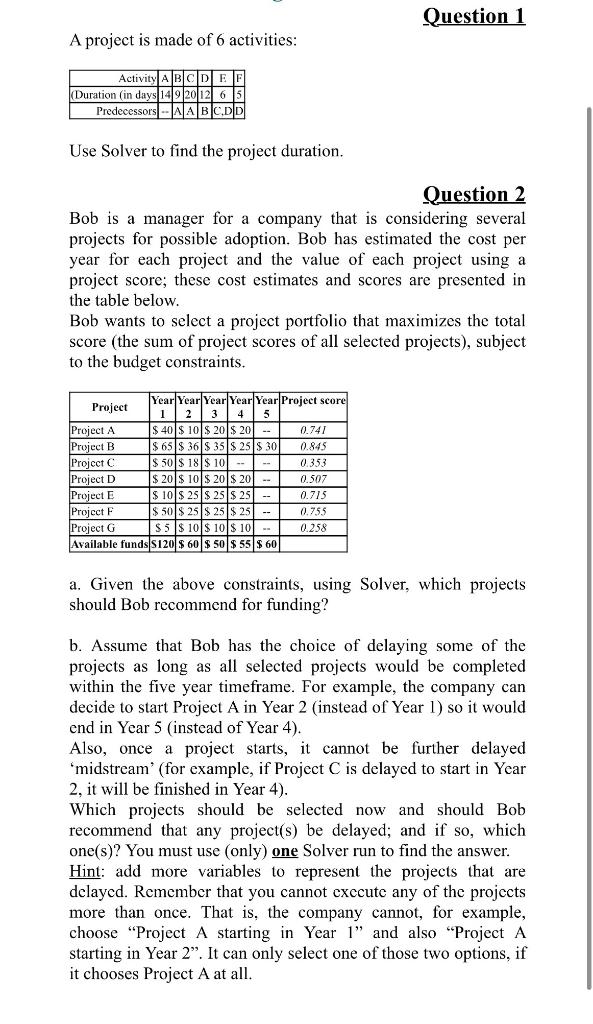 PLEASE ANSWER BOTH QUESTIONS FULLY AND