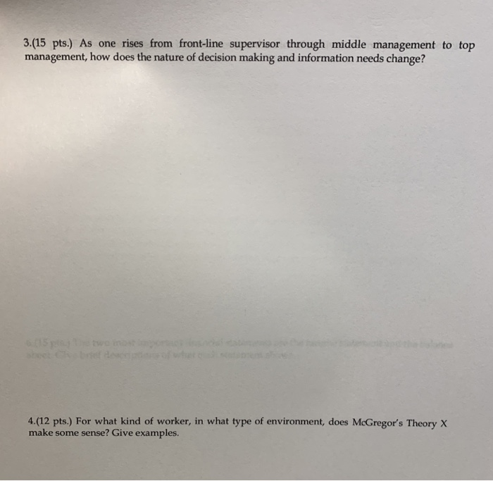 3.(15 pts.) As one rises from front-line