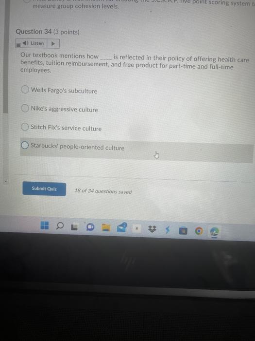help me please Norming Question 33 (3 points)