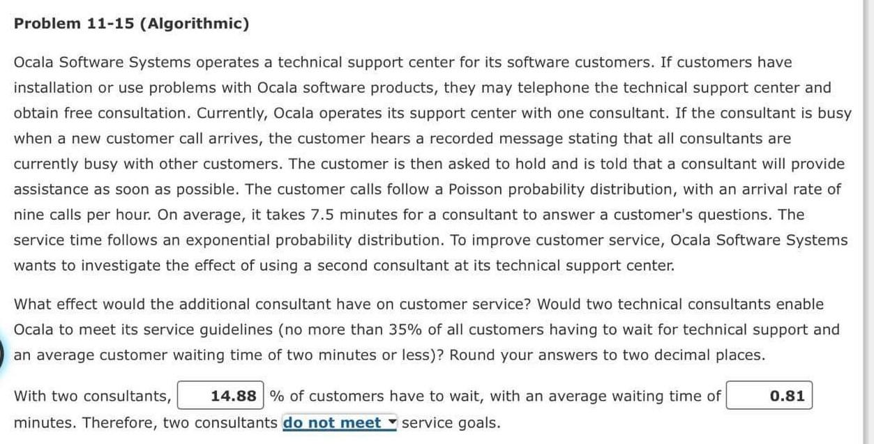 Problem 11-15 (Algorithmic) Ocala Software