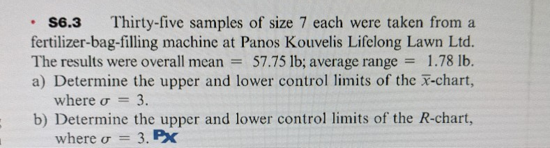 step by step please 56.3 Thirty-five samples of