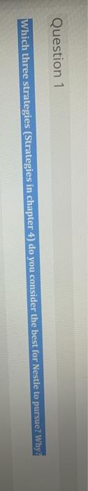 WHICH THREE STRATEGIES ( STRATEGIES IN CHAPTER 4