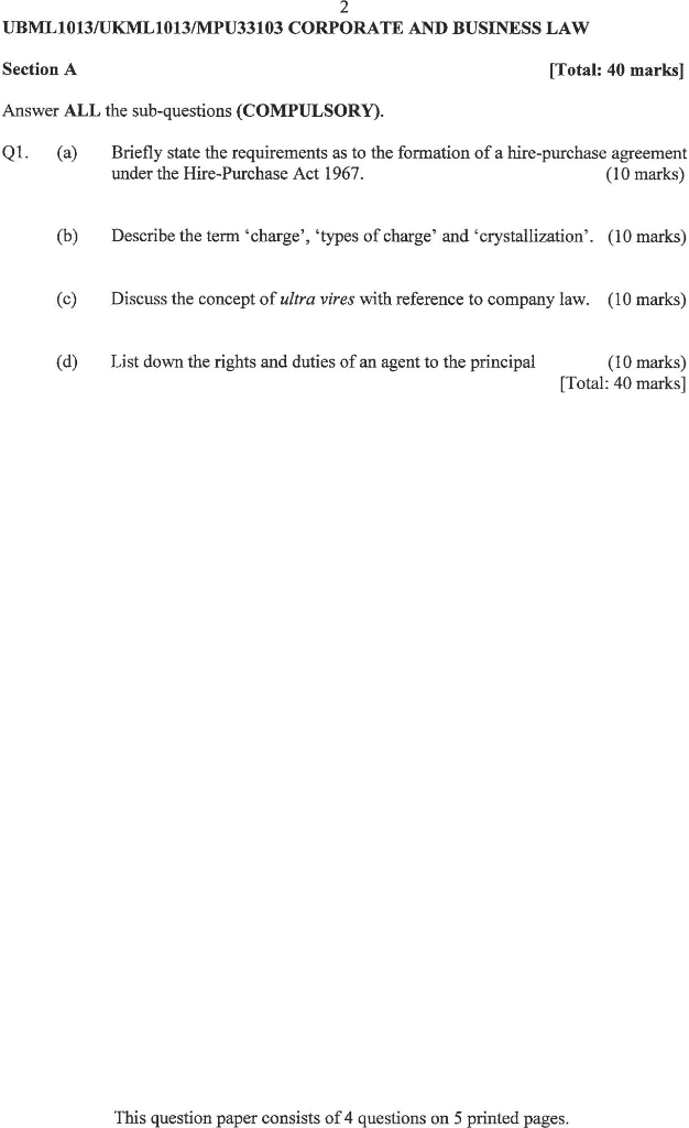 Subject name- Corporate and Business Law