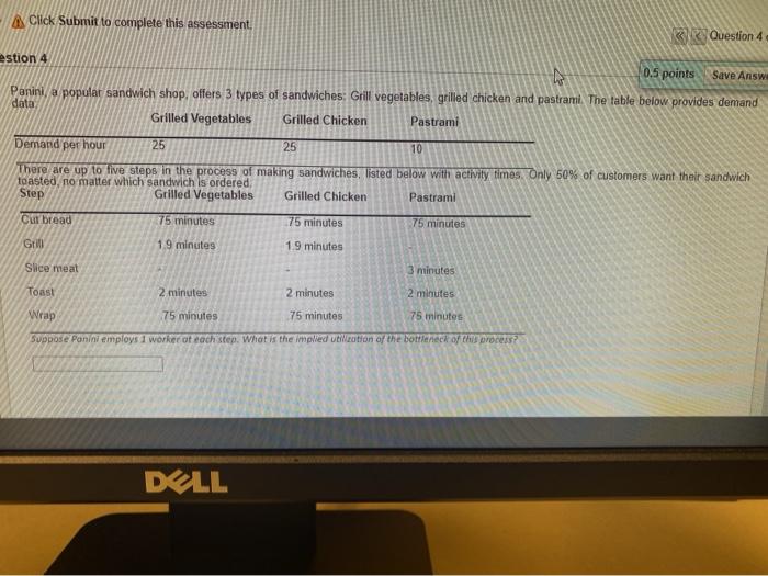 A Click Submit to complete this assessment: