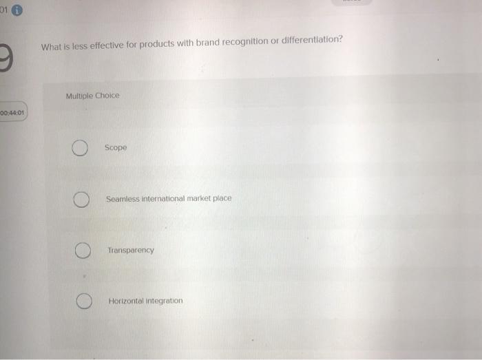 01 What is less effective for products with brand