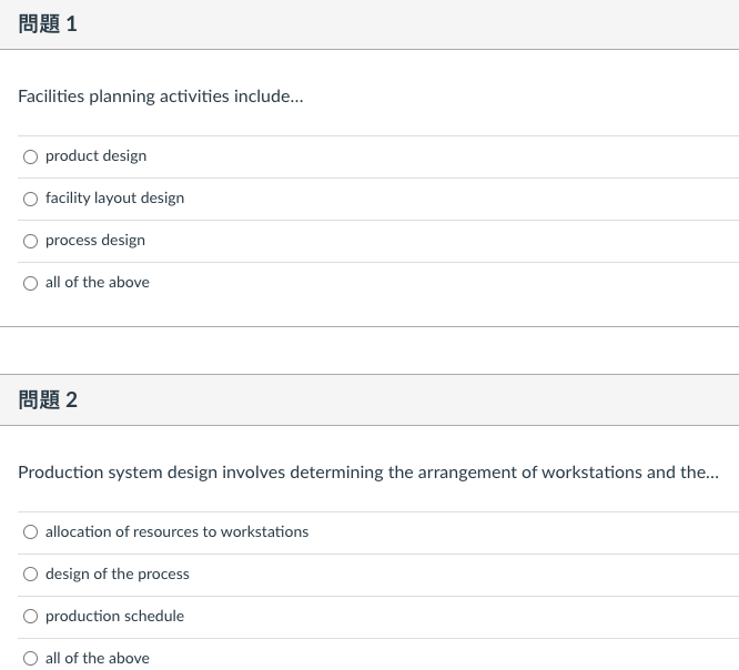 Please do Q2 1 Facilities planning activities
