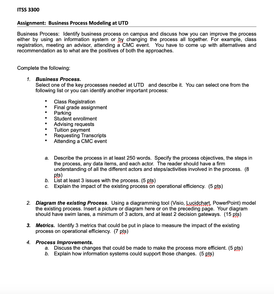 ITSS 3300 Assignment: Business Process Modeling
