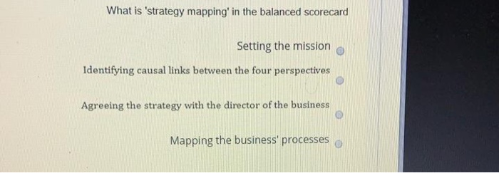 What is 'strategy mapping' in the balanced