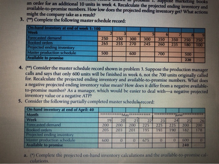 (* = easy; ** = moderate; ***= advanced) Problems