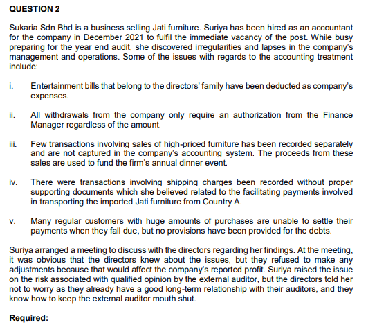 a. Explain two (2) possible reasons why