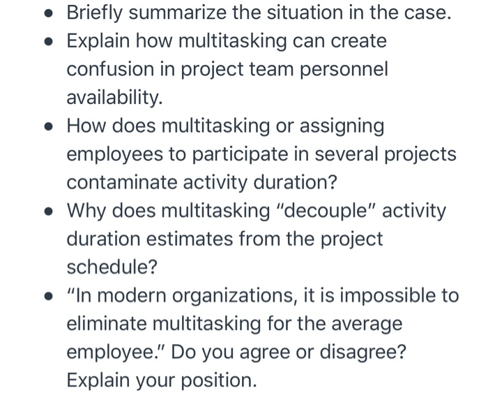 Briefly summarize the situation in the case.