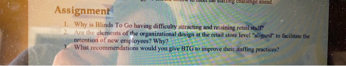 We sta ng Challenge ahead. Assignment 1. Why is