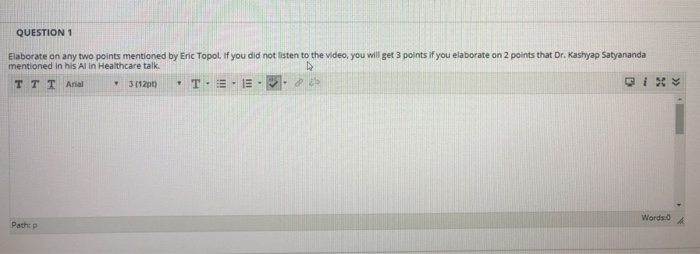 QUESTION 1 Elaborate on any two points mentioned