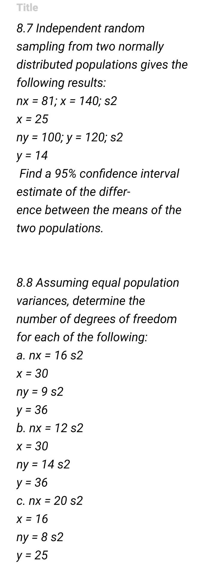 cc Title 8.7 Independent random sampling from two