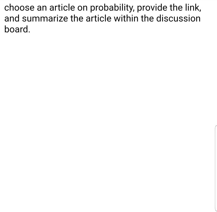 choose an article on probability, provide the