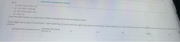 all one question use Excel The decision varbes