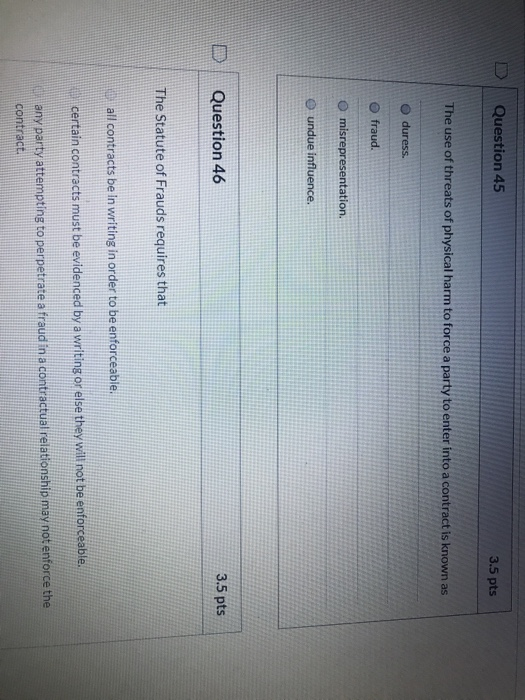 business law questions please help Question 45