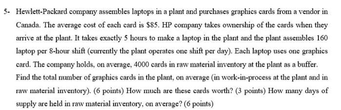 show working pls 5- Hewlett-Packard company