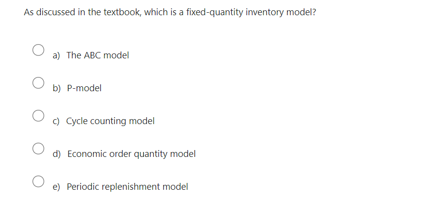 As discussed in the textbook, which is a