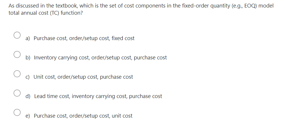 As discussed in the textbook, which is a