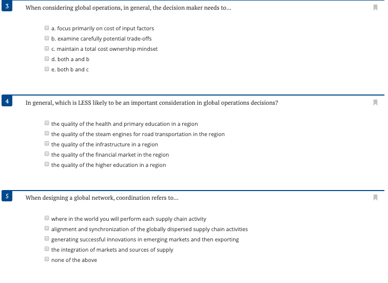 When considering global operations, in general,